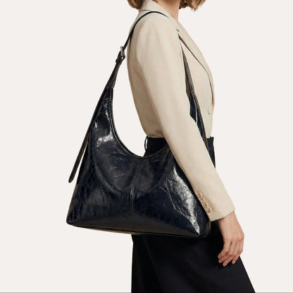 Quiro Sable Hobo Bag – Distressed PU Leather Shoulder Bag with Bonus Pouch