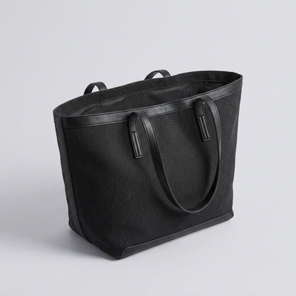 Quiro Oriana Canvas Tote Bag – PU Leather Trim Everyday Carry Essential
