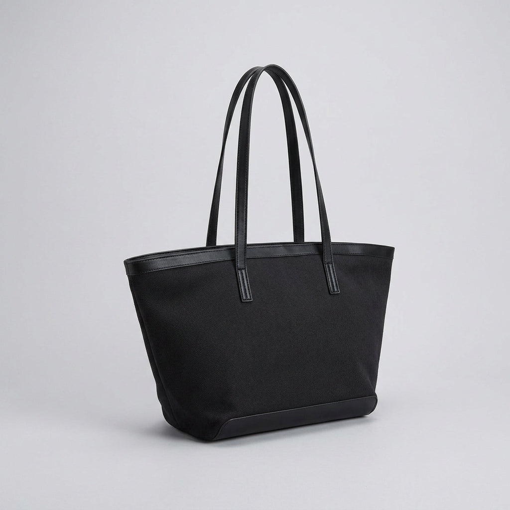 Quiro Oriana Canvas Tote Bag – PU Leather Trim Everyday Carry Essential