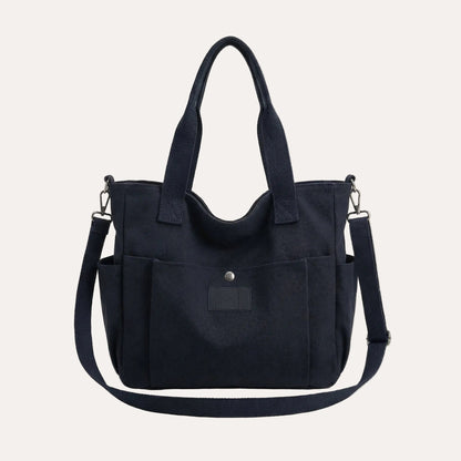Quiro Claire Canvas Tote Bag – Structured Carry for 15.6-Inch Laptops