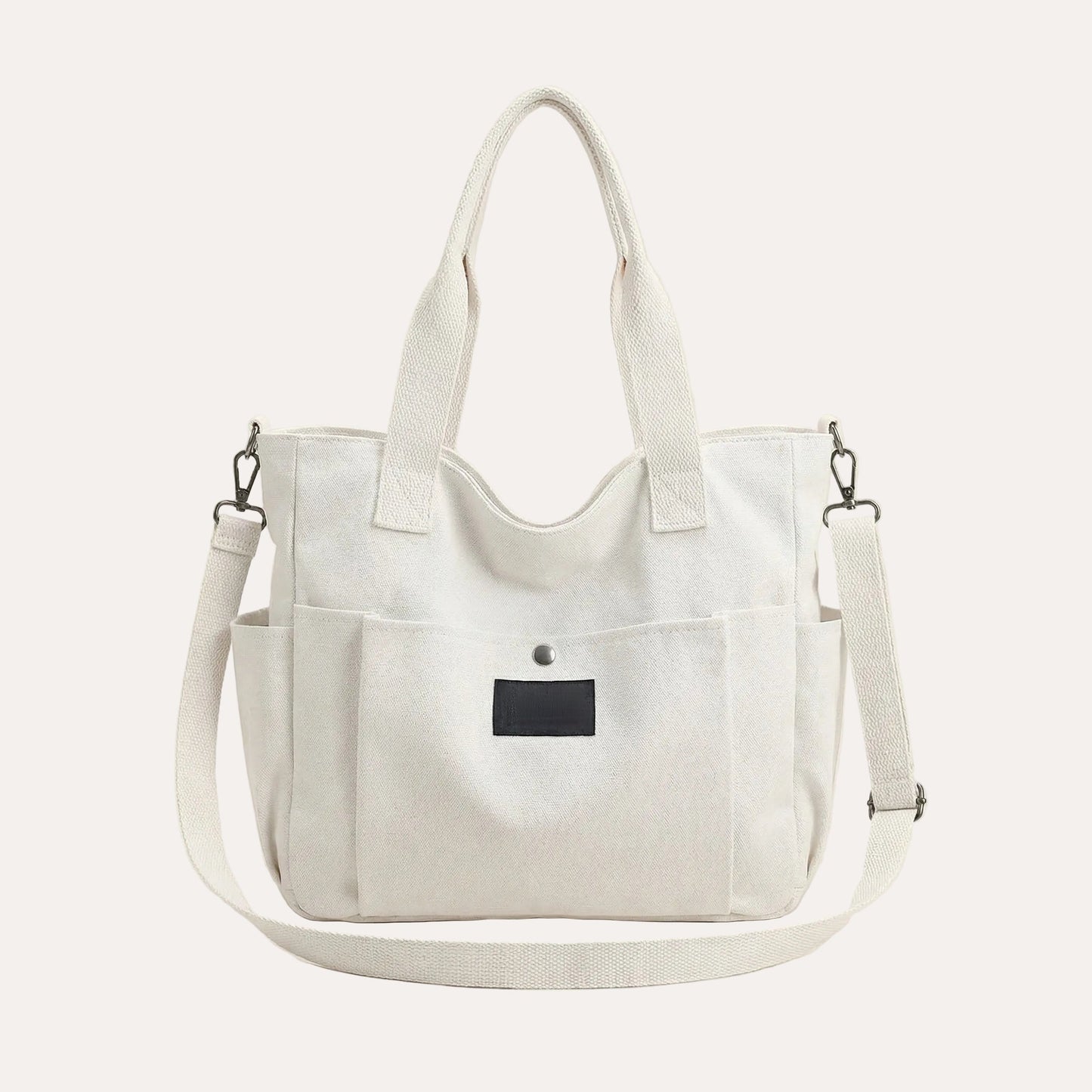 Quiro Claire Canvas Tote Bag – Structured Carry for 15.6-Inch Laptops