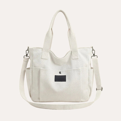 Quiro Claire Canvas Tote Bag – Structured Carry for 15.6-Inch Laptops