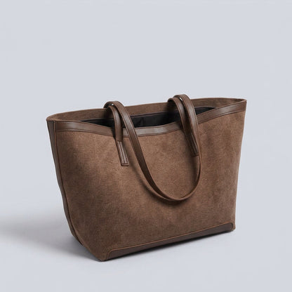 Quiro Oriana Canvas Tote Bag – PU Leather Trim Everyday Carry Essential