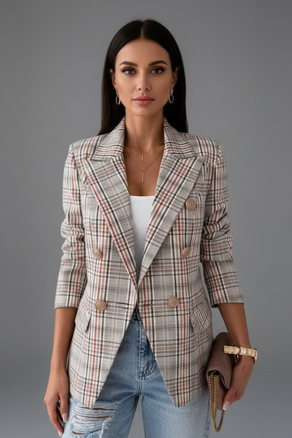 Quiro Textured Lapel Blazer – Defined Fit for Work & Occasions