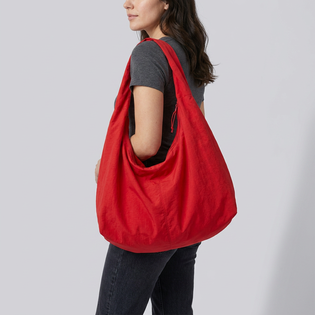 Quiro Clara Nylon Hobo Bag – Sleek Multi-Pocket Everyday Carry