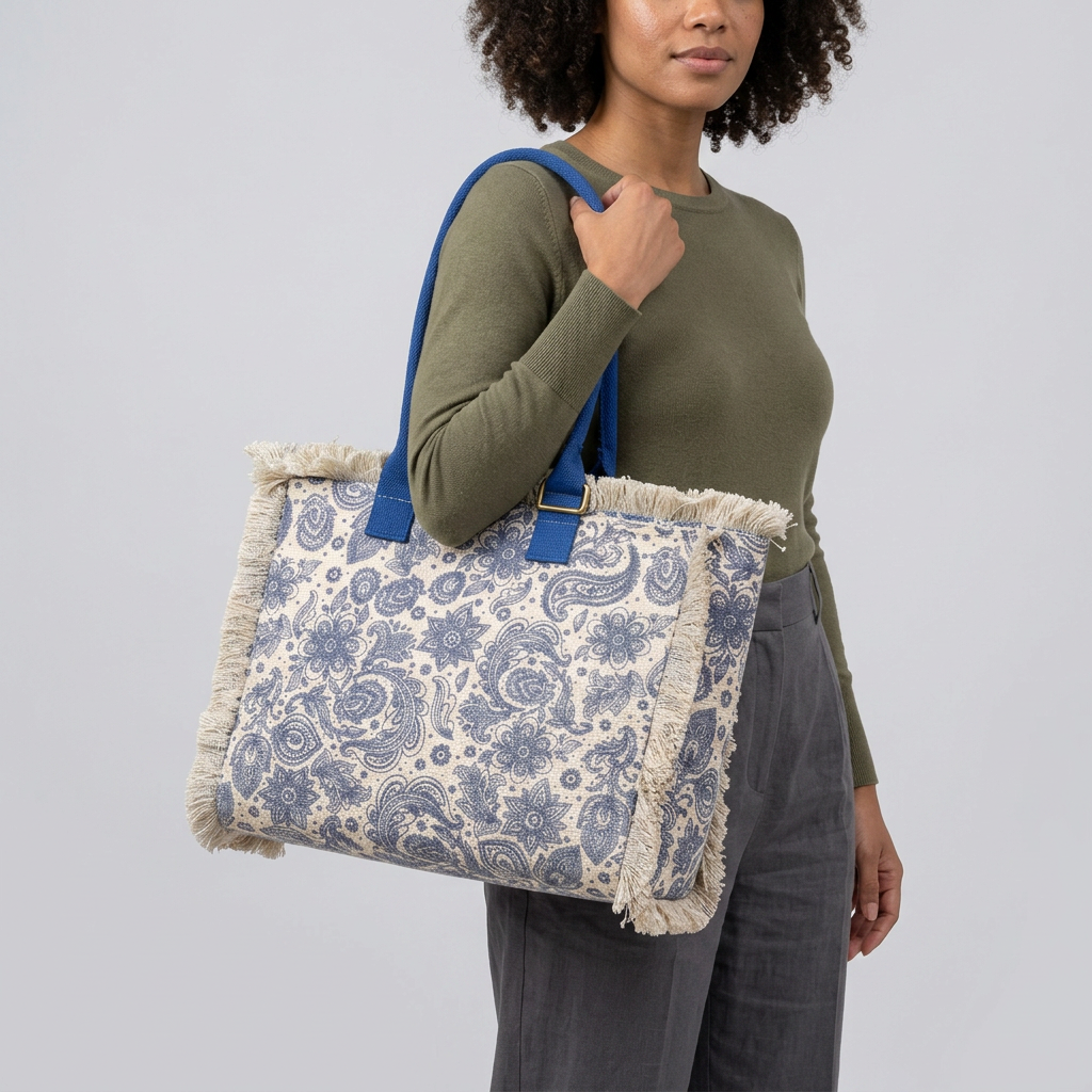 Quiro Noelle Patterned Canvas Tote Bag – Spacious Everyday Carry Essential