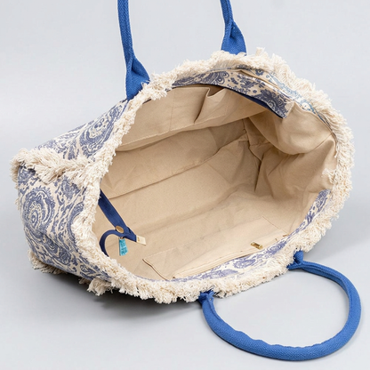 Quiro Noelle Patterned Canvas Tote Bag – Spacious Everyday Carry Essential