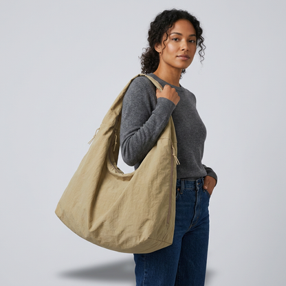 Quiro Clara Nylon Hobo Bag – Sleek Multi-Pocket Everyday Carry