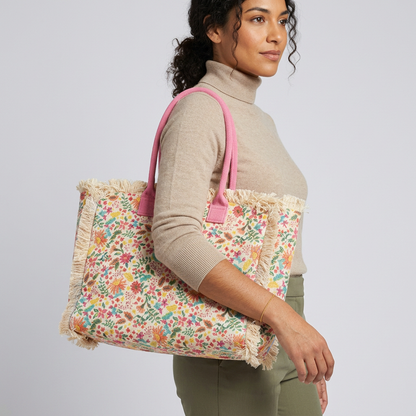 Quiro Noelle Patterned Canvas Tote Bag – Spacious Everyday Carry Essential