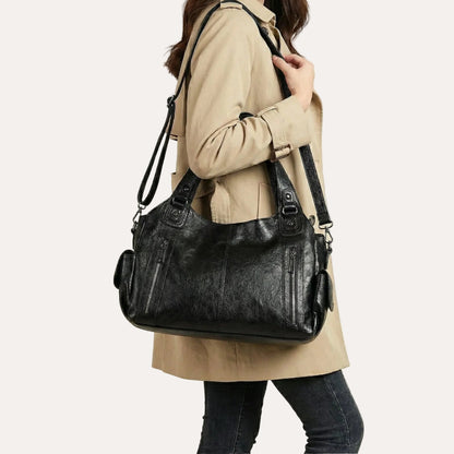 Quiro Mila City Shoulder Bag – Multi-Pocket Style with Crossbody Strap