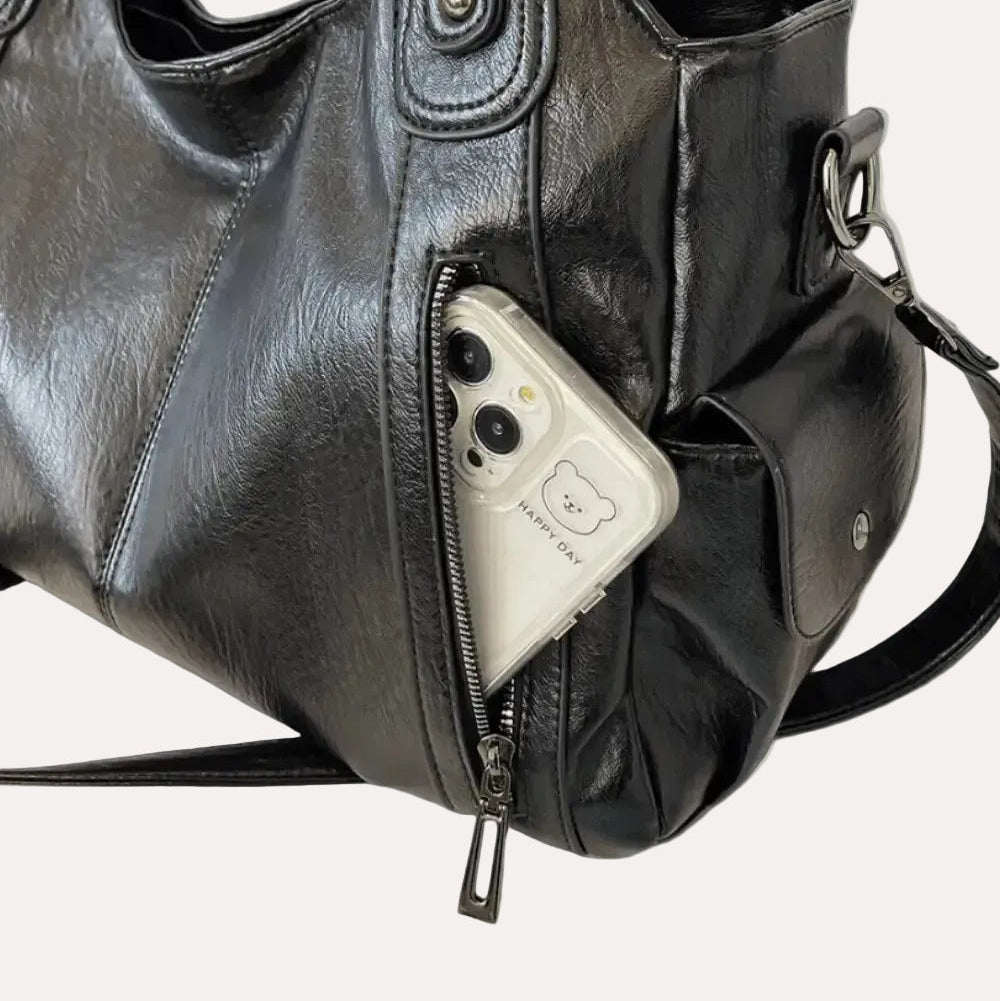 Quiro Mila City Shoulder Bag – Multi-Pocket Style with Crossbody Strap