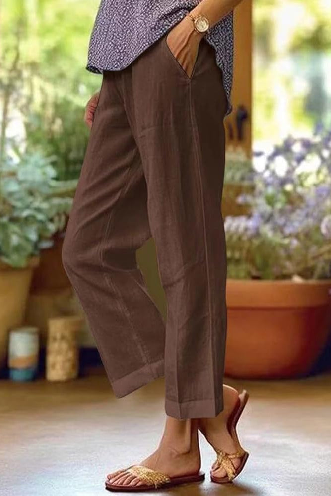 Quiro Nicole Relaxed-Fit Trousers – Lightweight Straight-Leg Summer Comfort