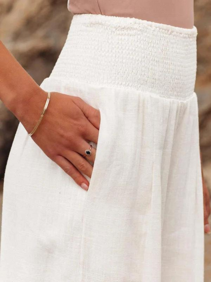 Quiro Michelle Wide-Leg Linen Pants – Breathable Beach & Summer Comfort