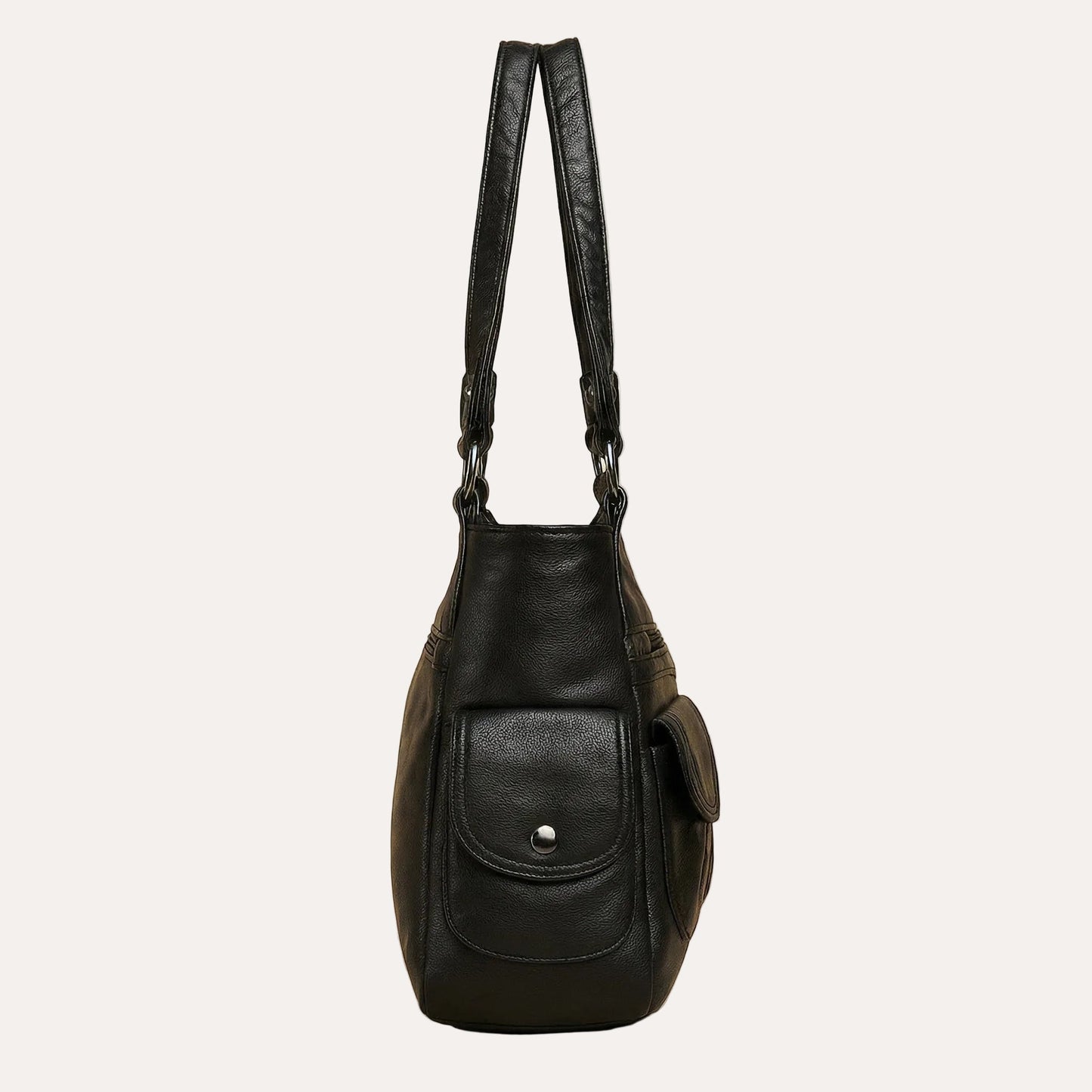 Quiro Louise PU Leather Shoulder Bag – Multi-Pocket Everyday Organizer