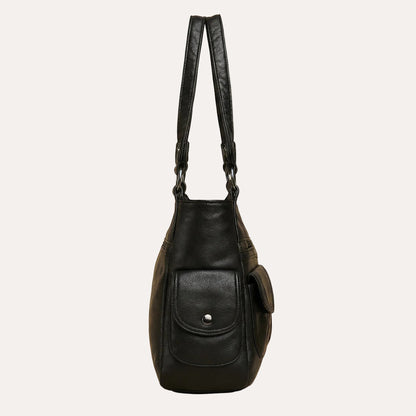 Quiro Louise PU Leather Shoulder Bag – Multi-Pocket Everyday Organizer