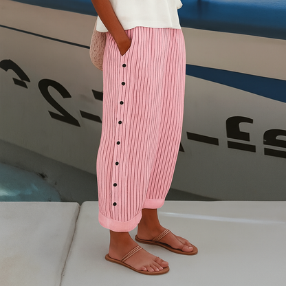 Quiro Alexis Straight-Leg Pants with Side Pockets – Breathable Everyday Comfort
