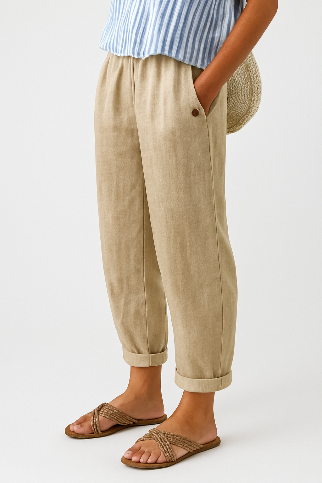 Quiro Alyssa Straight-Leg Pants with Pockets – Comfortable Work-to-Weekend Fit