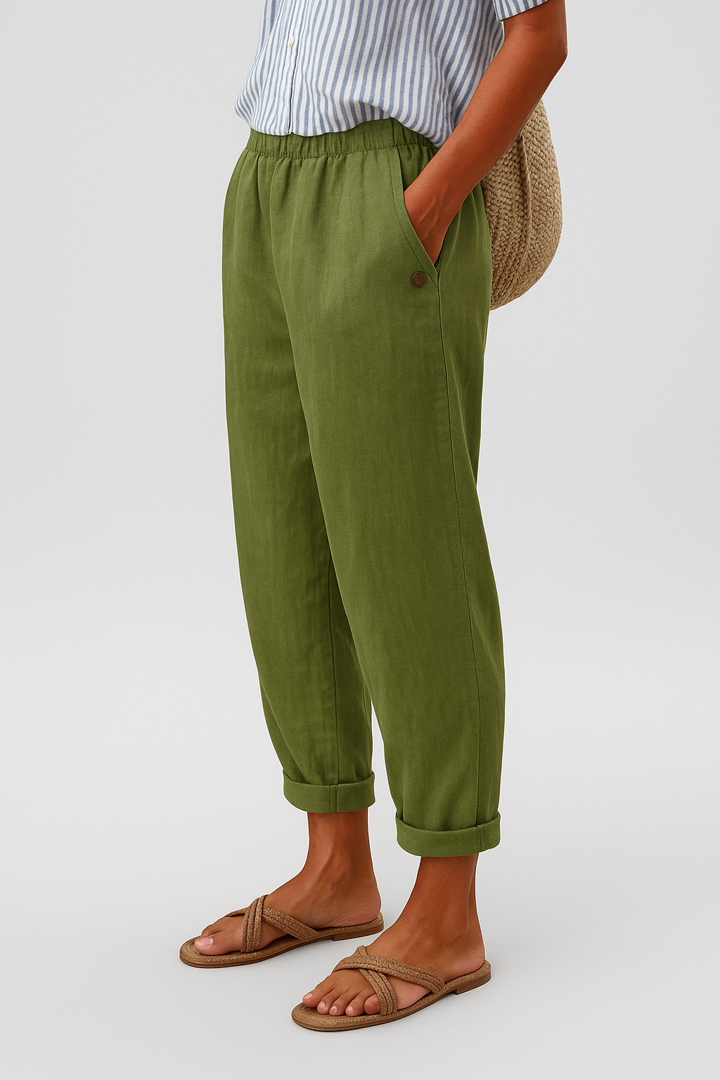 Quiro Alyssa Straight-Leg Pants with Pockets – Comfortable Work-to-Weekend Fit