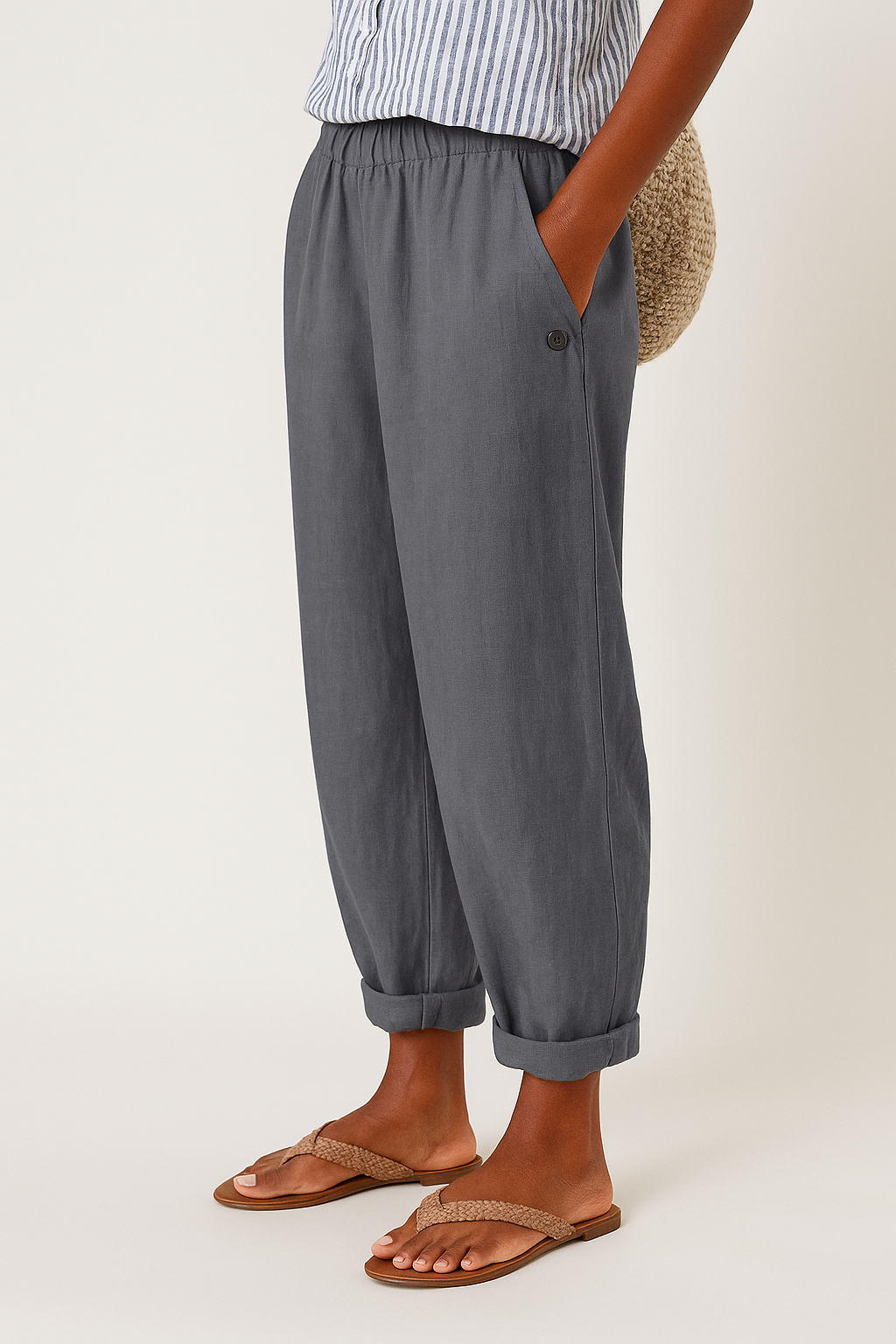 Quiro Alyssa Straight-Leg Pants with Pockets – Comfortable Work-to-Weekend Fit