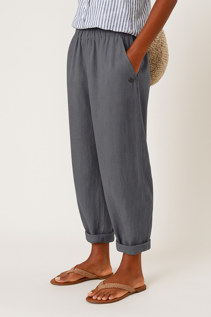 Quiro Alyssa Straight-Leg Pants with Pockets – Comfortable Work-to-Weekend Fit