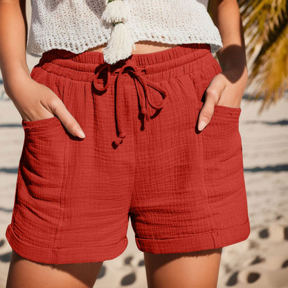 Quiro Tiffany Summer Shorts – Adjustable Drawstring Waist with Roomy Pockets