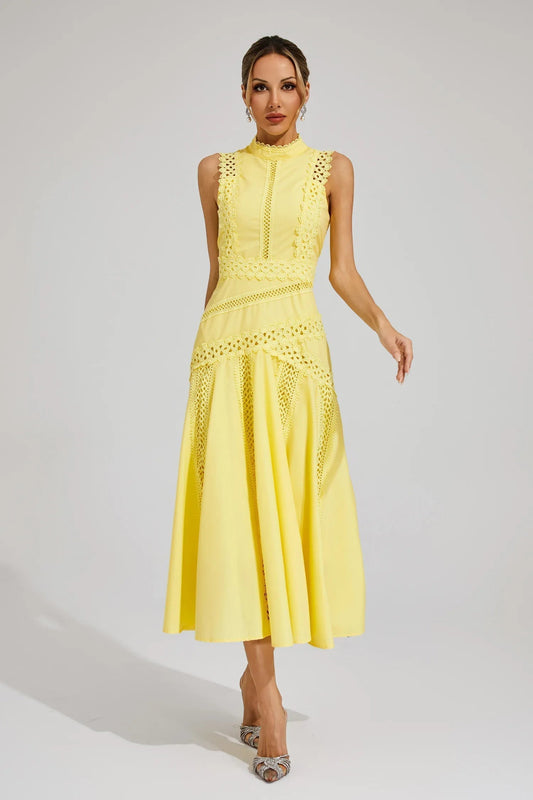 Madison Women's Lace Midi Dress – Elegant Lace, Flattering Midi Silhouette