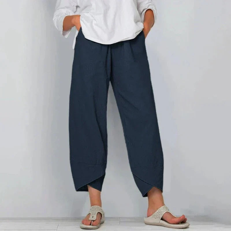 Quiro Sara Women's Linen Pants – Lightweight Breathable Warm-Weather Comfort