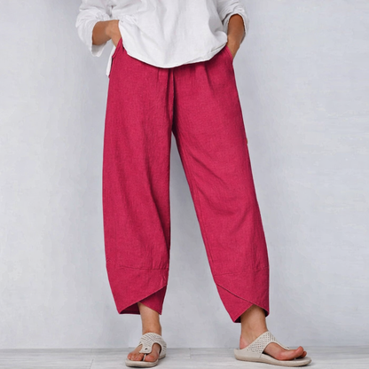 Quiro Sara Women's Linen Pants – Lightweight Breathable Warm-Weather Comfort