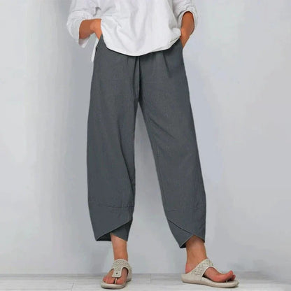 Quiro Sara Women's Linen Pants – Lightweight Breathable Warm-Weather Comfort