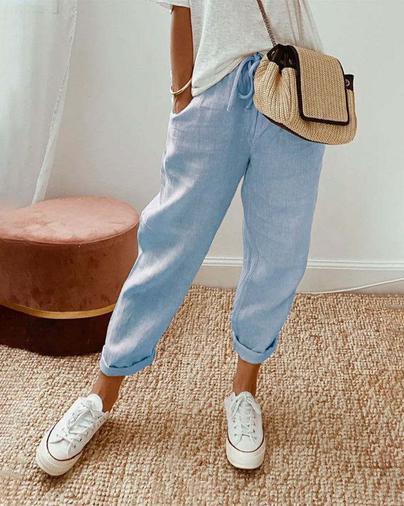 Quiro Kayla High-Waist Trousers – Classic Straight-Leg Black Pants for Every Occasion
