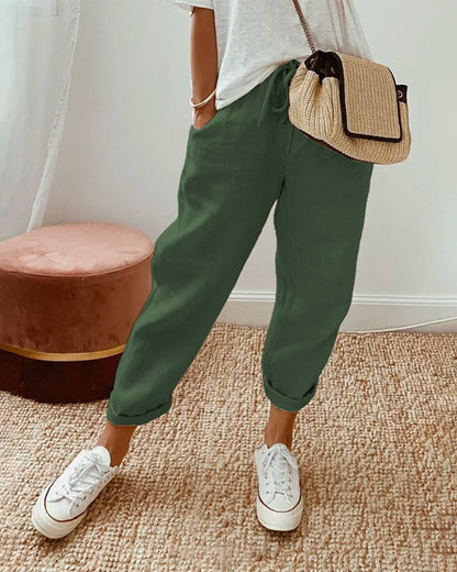 Quiro Kayla High-Waist Trousers – Classic Straight-Leg Black Pants for Every Occasion