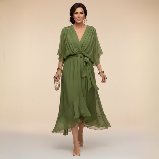 Peyton Women's V-Neck Maxi Dress - Flowing Silhouette, Elegant Design