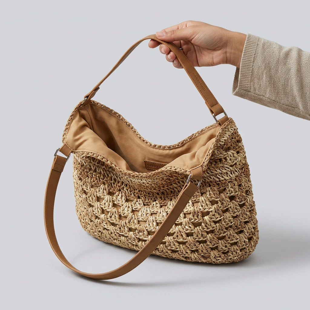 Quiro Seraphina Straw Tote Bag – Ultra-Spacious Everyday Carry Essential