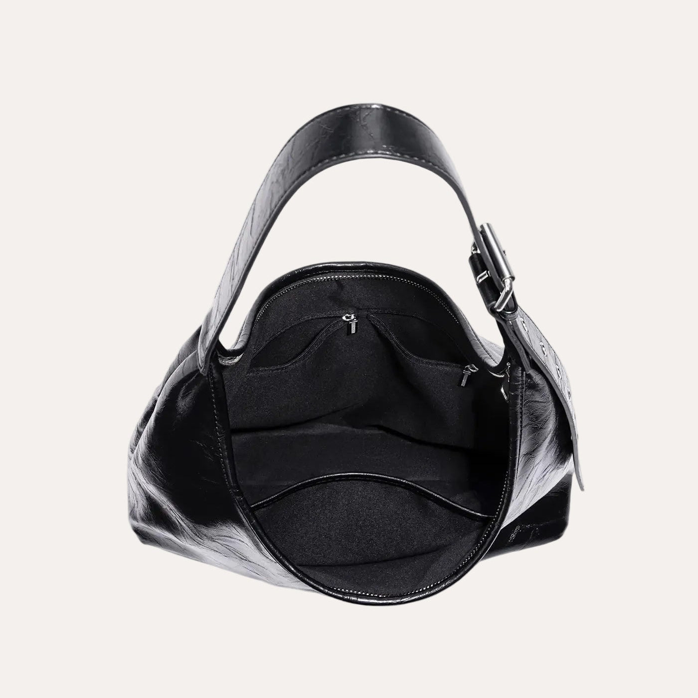 Quiro Sable Hobo Bag – Distressed PU Leather Shoulder Bag with Bonus Pouch