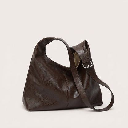 Quiro Melina Grained PU Leather Hobo Bag – Adjustable Shoulder Strap