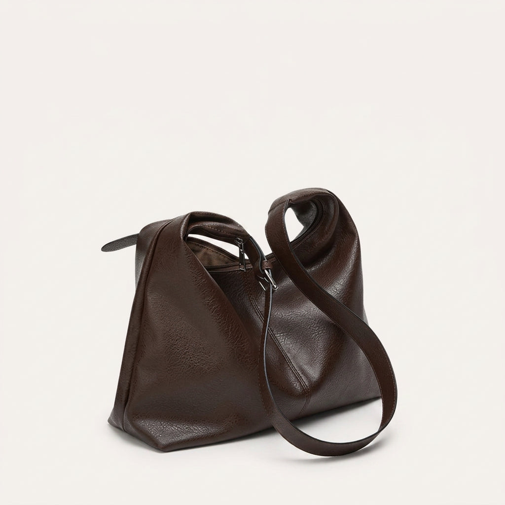 Quiro Melina Grained PU Leather Hobo Bag – Adjustable Shoulder Strap