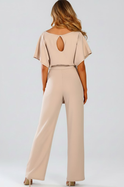 Quiro Belted Wide-Leg Jumpsuit – Flowing Silhouette for Any Occasion