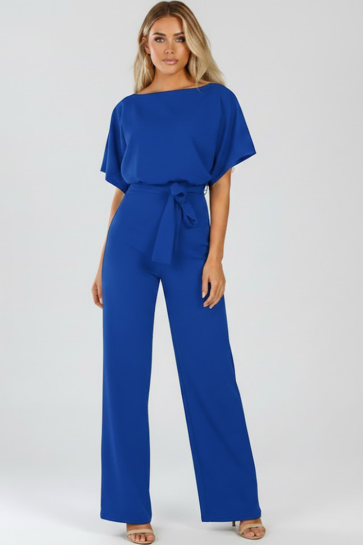 Quiro Belted Wide-Leg Jumpsuit – Flowing Silhouette for Any Occasion