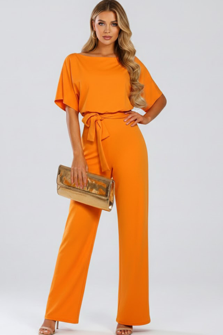 Quiro Belted Wide-Leg Jumpsuit – Flowing Silhouette for Any Occasion