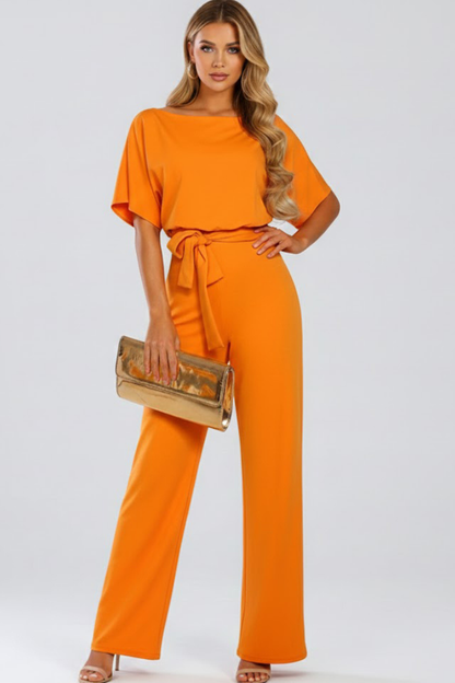 Quiro Belted Wide-Leg Jumpsuit – Flowing Silhouette for Any Occasion