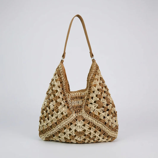 Seraphina Canvas Tote Bag - Ultra-Spacious Straw Tote for Everyday Essentials
