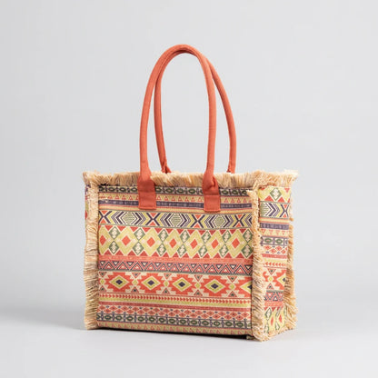 Quiro Noelle Patterned Canvas Tote Bag – Spacious Everyday Carry Essential