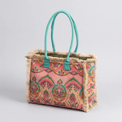Quiro Noelle Patterned Canvas Tote Bag – Spacious Everyday Carry Essential