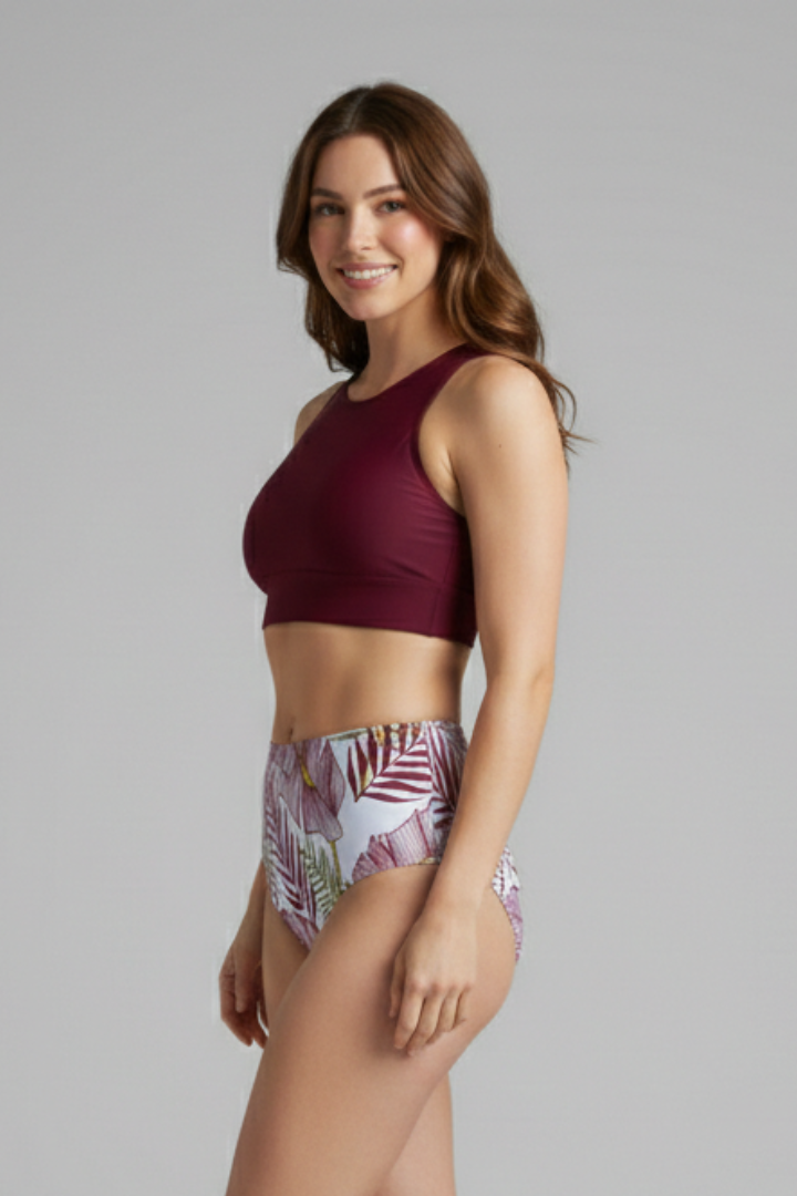 Quiro Wrap-Top Bikini Set – Flattering V-Neck High-Waist Fit for Beach & Pool