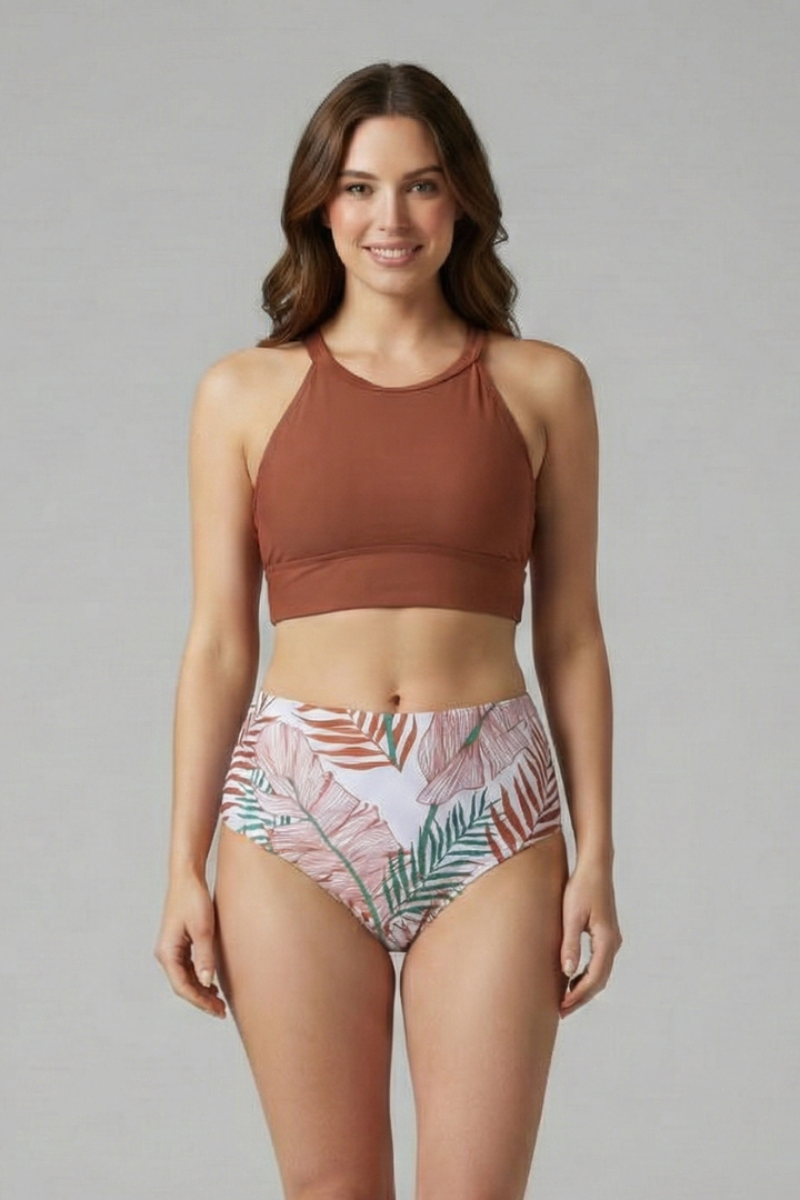 Quiro Wrap-Top Bikini Set – Flattering V-Neck High-Waist Fit for Beach & Pool