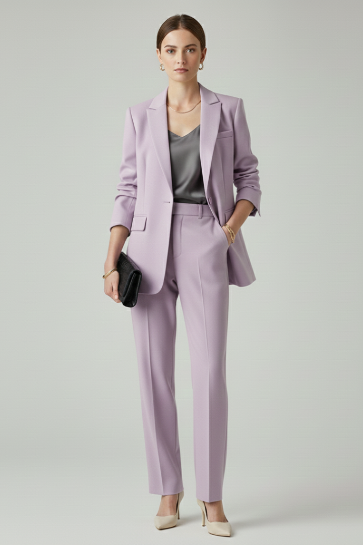 Quiro Tailored Blazer & Trouser Set – Straight-Leg Two-Piece Suit