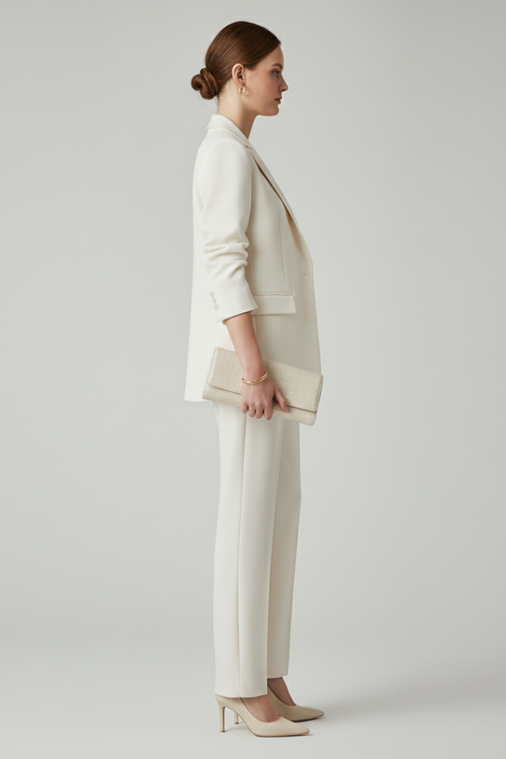 Quiro Tailored Blazer & Trouser Set – Straight-Leg Two-Piece Suit