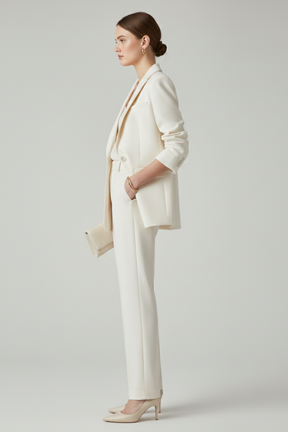 Quiro Tailored Blazer & Trouser Set – Straight-Leg Two-Piece Suit