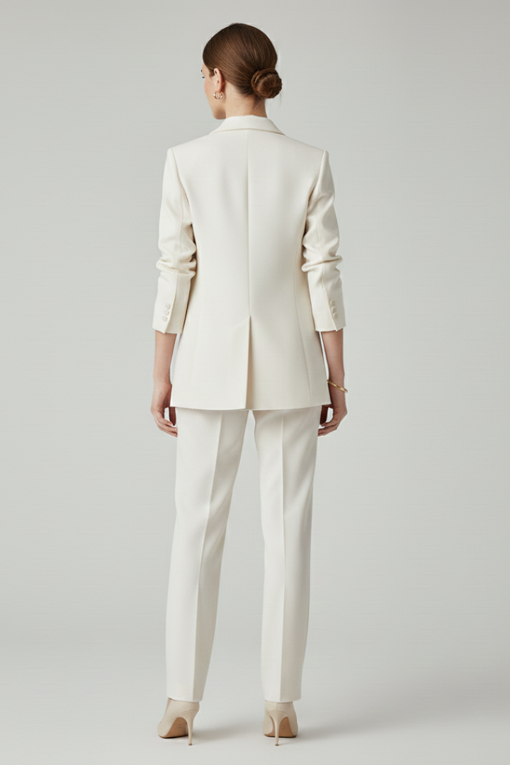 Quiro Tailored Blazer & Trouser Set – Straight-Leg Two-Piece Suit
