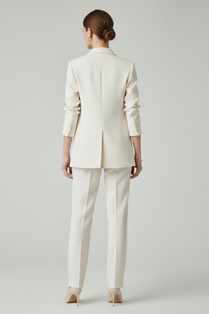 Quiro Tailored Blazer & Trouser Set – Straight-Leg Two-Piece Suit